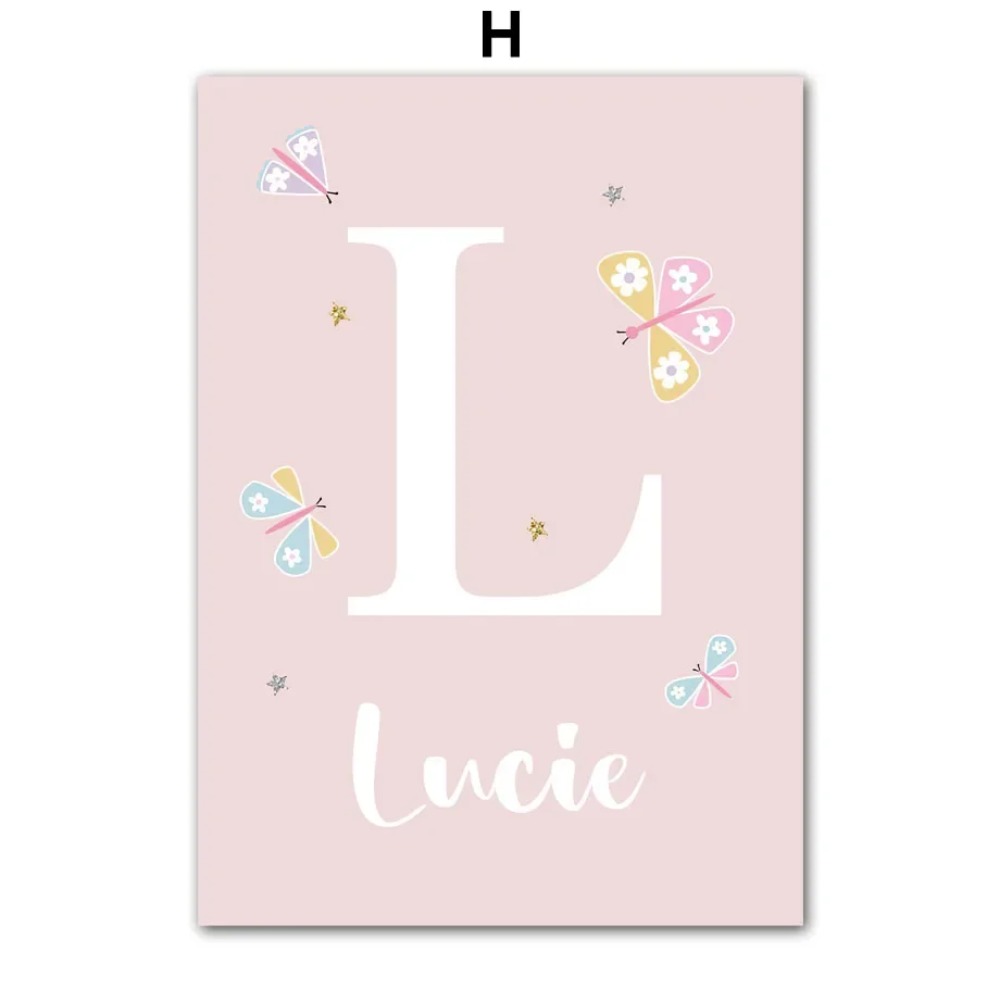 Pink Unicorn Rabbit Rainbow Cl - Baby Nursery Name Wall Art recensie en prijs