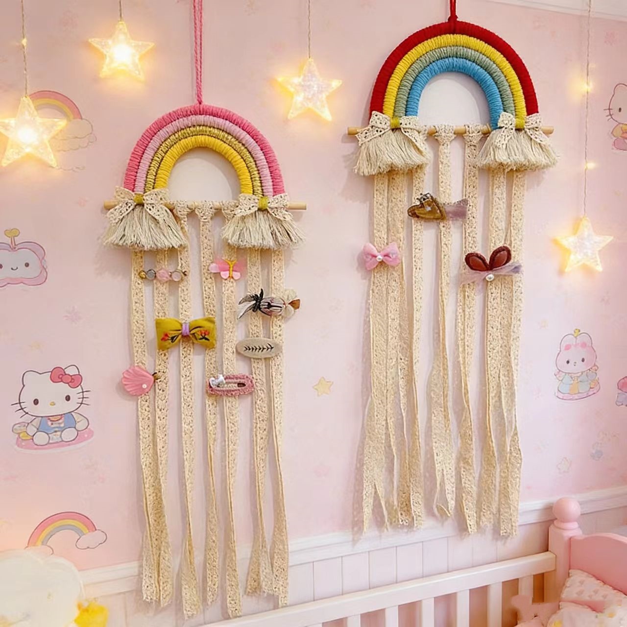 Rainbow Macrame Hair Bows Hold - Baby Nursery Ideas Girl recensie en prijs