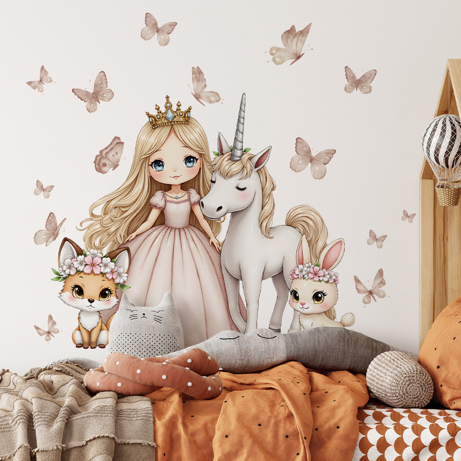 Cartoon Girl Unicorn Vinyl Chi - Baby Nursery Ideas Girl recensie en prijs