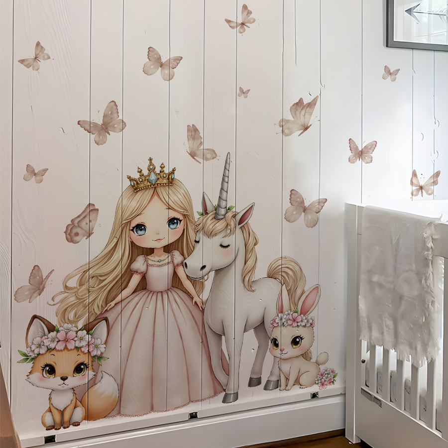 Cartoon Girl Unicorn Vinyl Chi - Baby Nursery Ideas Girl recensie en prijs