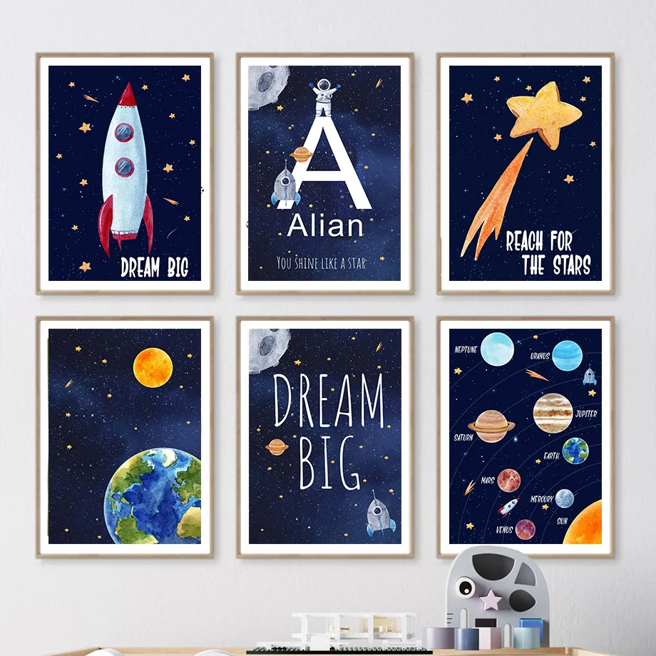 1pc Canvas painting  Custom Na - Baby Nursery Name Wall Art recensie en prijs