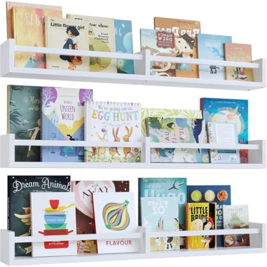 White Nursery Bookshelves, 32I - Baby Nursery Floating Shelves recensie en prijs