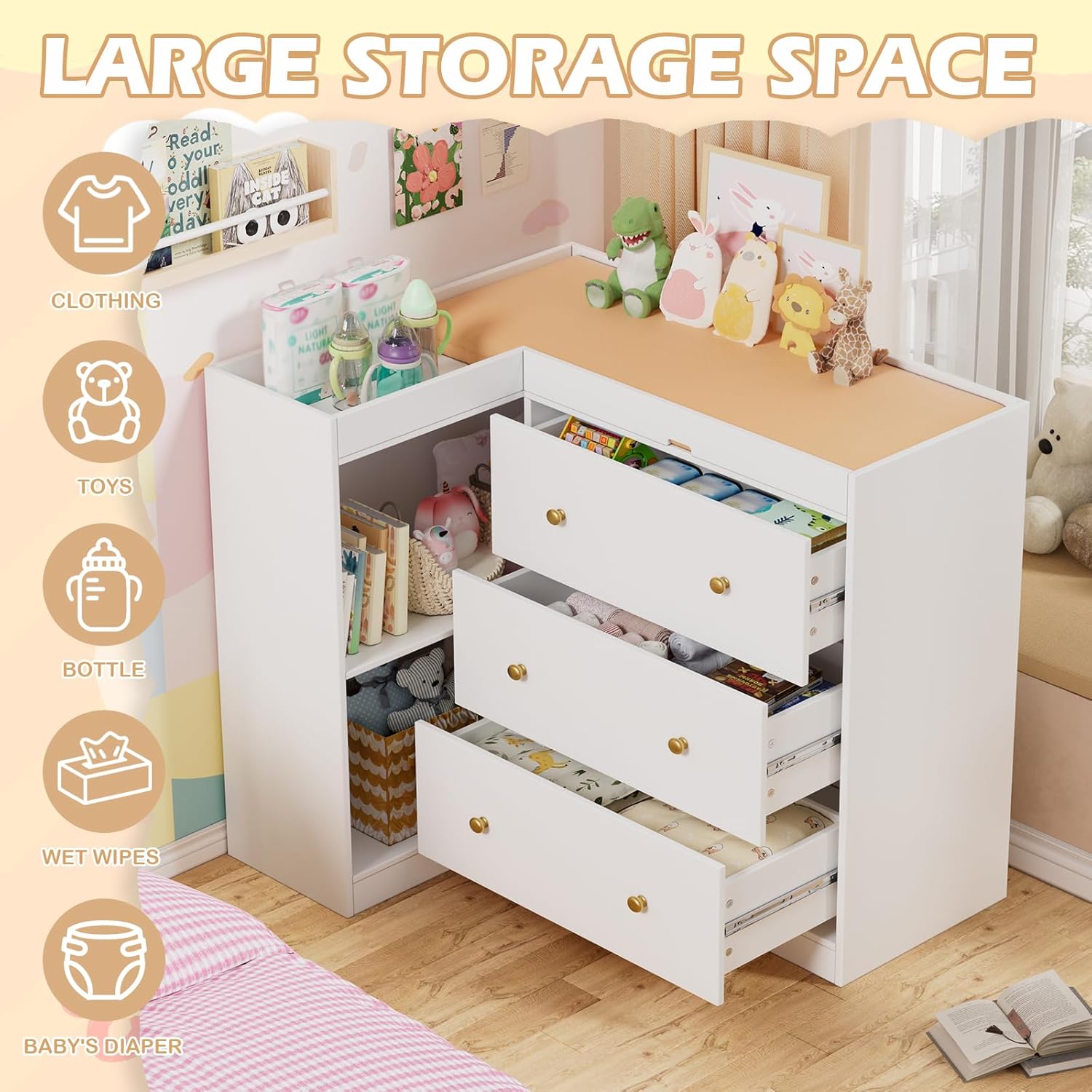 Corner Nursery Changing Table  - Baby Nursery Table recensie en prijs