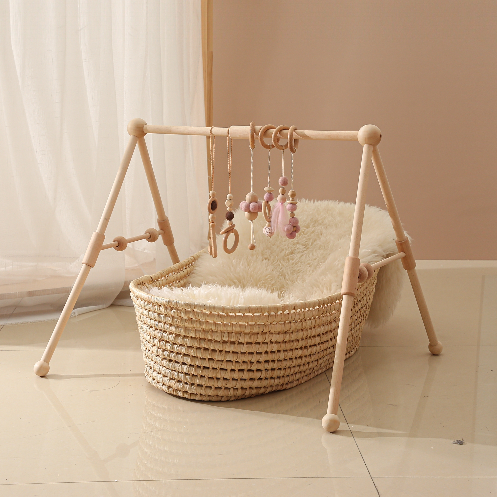 Baby Wooden Toys Play Gym Ordi - Baby Nursery Game recensie en prijs