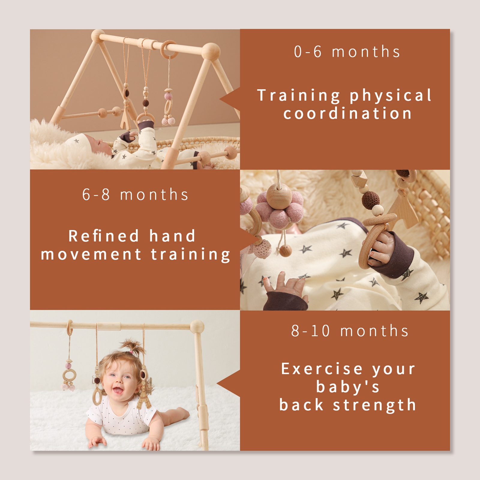 Baby Wooden Toys Play Gym Ordi - Baby Nursery Game recensie en prijs