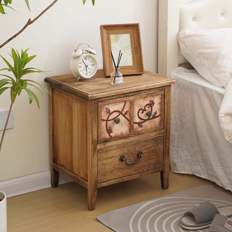 Natural Wood Nightstand Waterp - Baby Nursery Table recensie en prijs