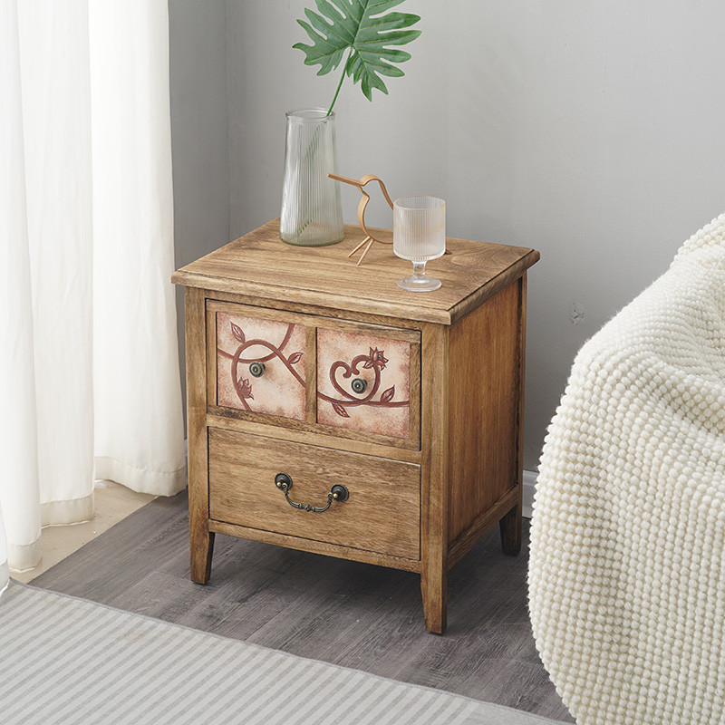 Natural Wood Nightstand Waterp - Baby Nursery Table recensie en prijs