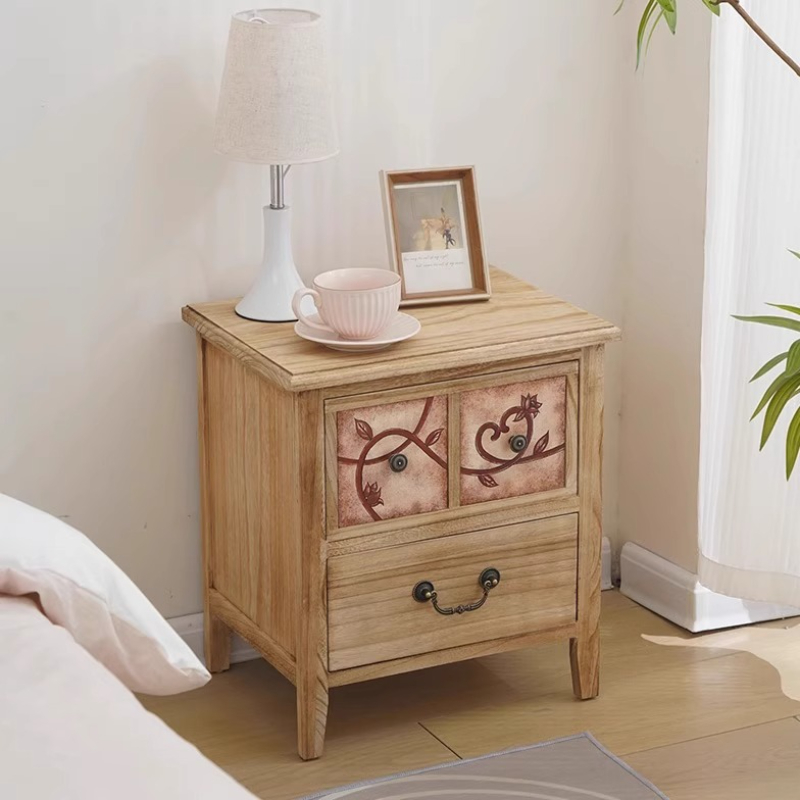 Natural Wood Nightstand Waterp - Baby Nursery Table recensie en prijs