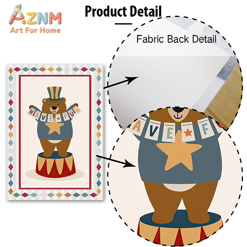 Circus Bear Magician Dog Quote - Baby Nursery Room recensie en prijs