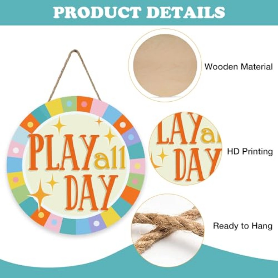 Play All Day Front Door Sign,  - Baby Nursery Decorations recensie en prijs
