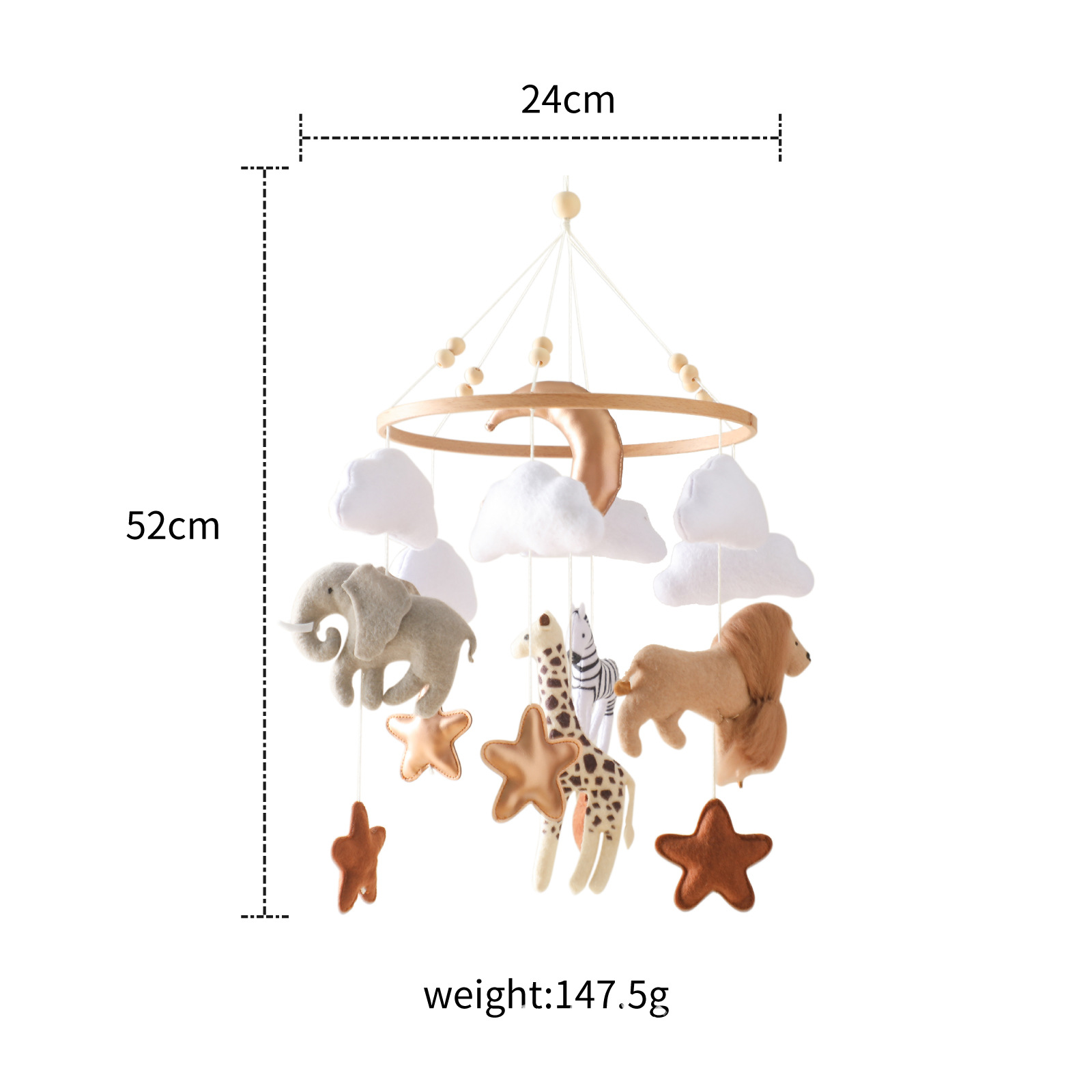 Hot Sale Nordic Handmade Felt  - Baby Nursery Mobile recensie en prijs