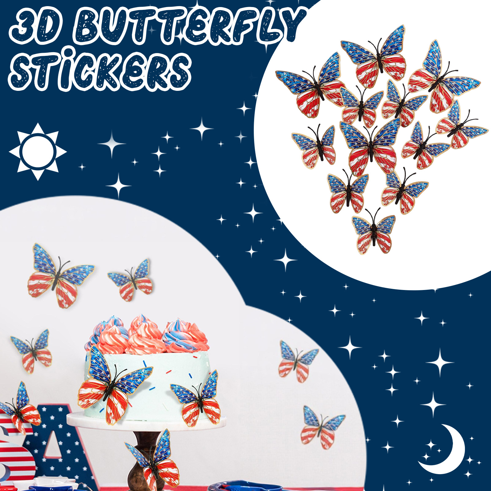 3d Butterfly Wall Stickers Ame - Baby Nursery Room recensie en prijs
