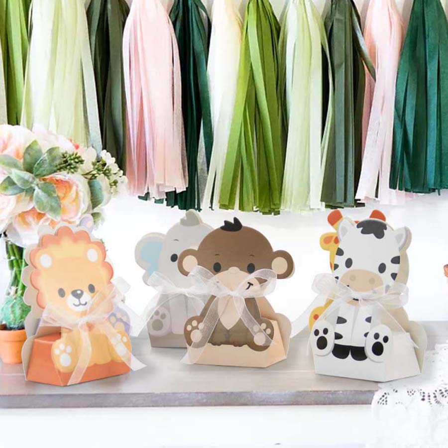 12PCS Safari Animal Favor Boxe - Baby Nursery Jungle Theme recensie en prijs