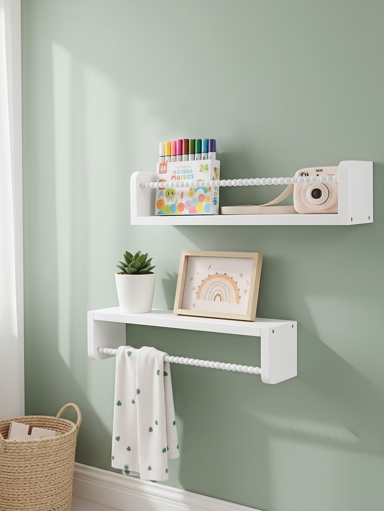 Wood Nursery Book Shelves, 15. - Baby Nursery Floating Shelves recensie en prijs