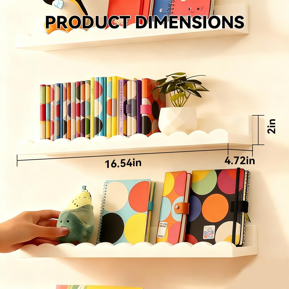 Set of 4 Floating Book Shelves - Baby Nursery Floating Shelves recensie en prijs